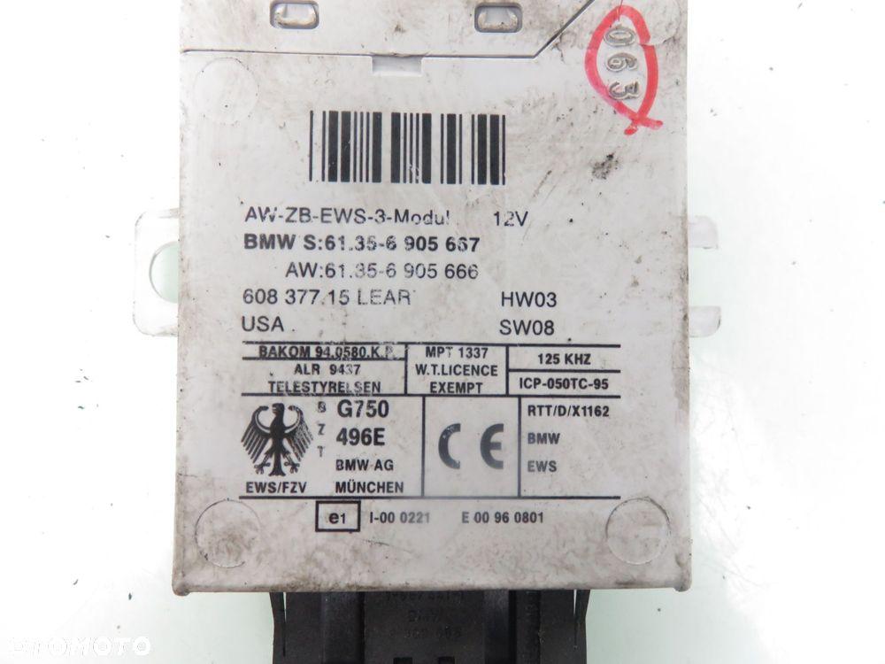 STACYJKA STEROWNIK BMW E46 318 i - N42 B20 A 0261209007 7508292 7516809 - 3