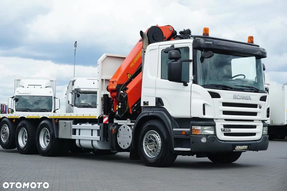 Scania / P 420 / 8 X 4 / TRIDEM / SKRZYNIOWY + HDS / PALFINGER PK 26002 / WYS. 12 M / DŁ. 8 M - 37