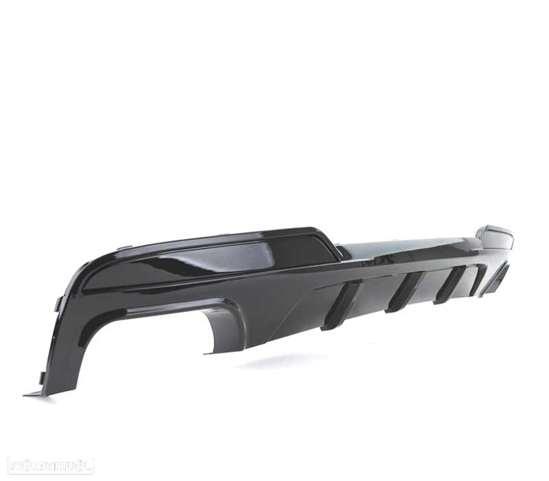 DIFUSOR BMW SÉRIE 5 F10 F11 10-17 LOOK M PERFORMANCE PRETO BRILHANTE + PONTEIRAS ESCAPE PRETO ABS - 3