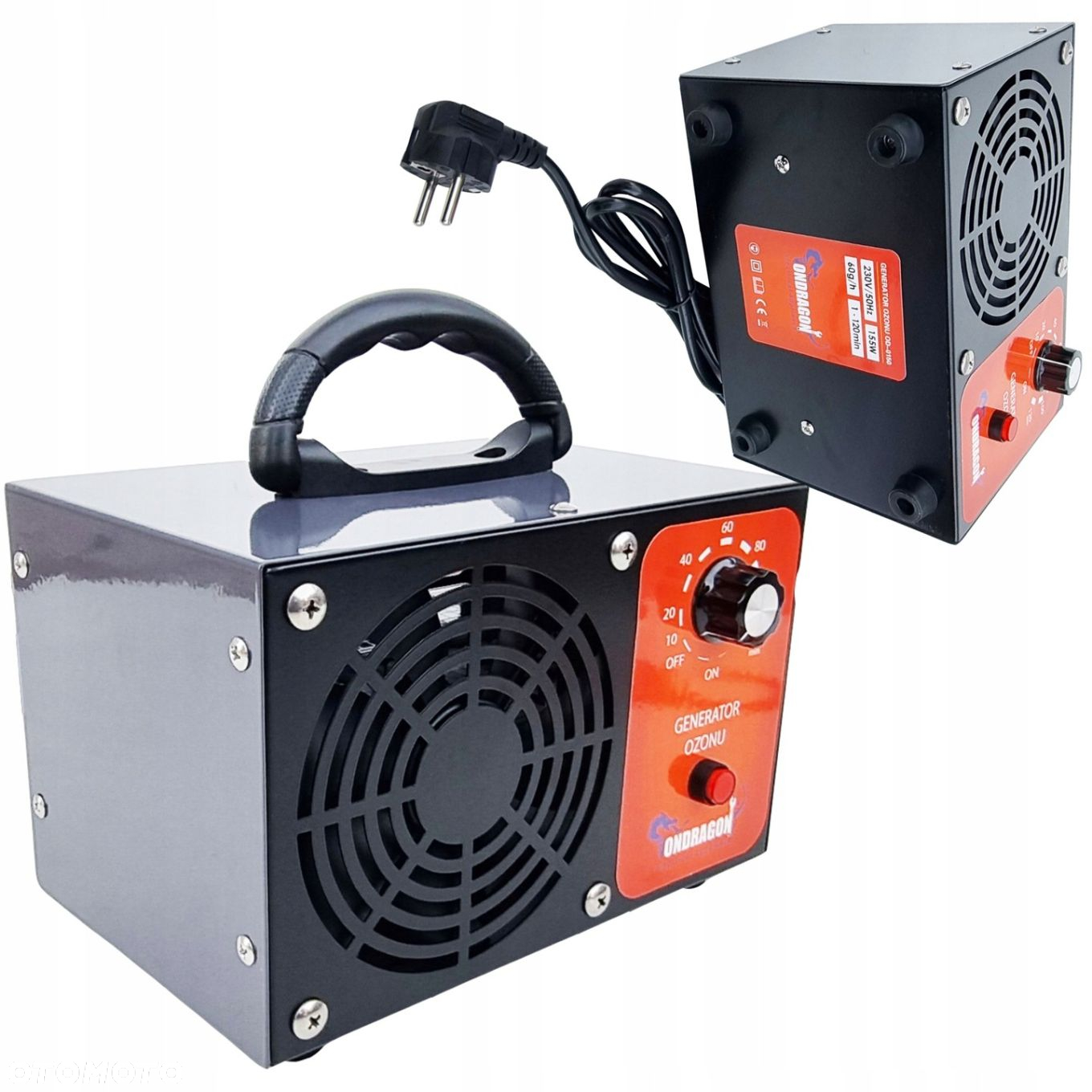 ONDRAGON GENERATOR OZONU MOCNY 60 000 MG/H OZONATOR 155W  TIMER OD0150 - 13