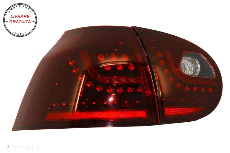 Stopuri LED VW Golf V 5 (2004-2009) Rosu Inchis- livrare gratuita - 3