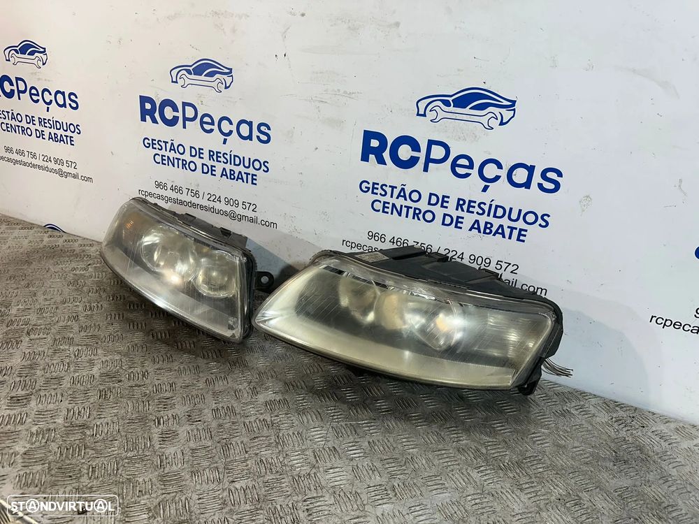 .Conjunto Farol Otica Frente Frontal Direita Esquerda Audi A6 C6 Original - 9