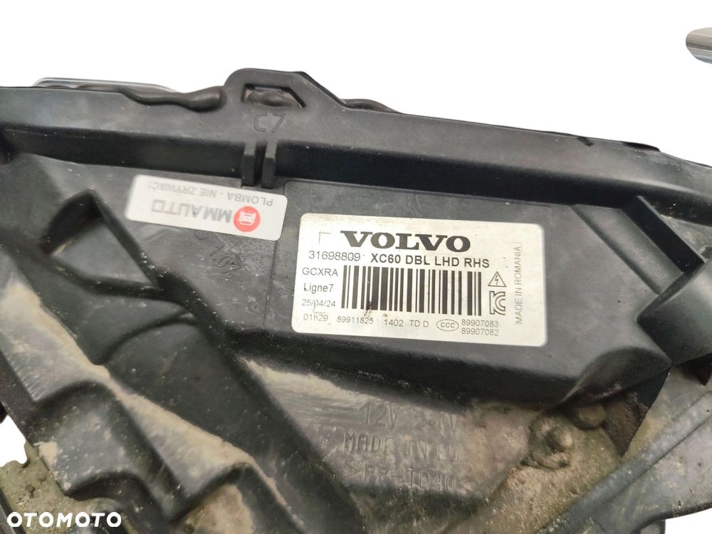 LAMPA PRAWY PRZÓD VOLVO XC60 I LIFT (2013-2017) 2.4 D4 190KM 31698809 - 4