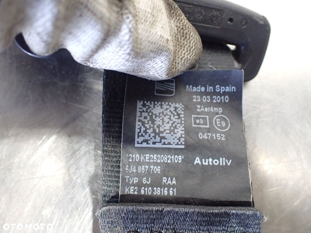 PAS PRAWY PRZEDNI BEZPIECZEŃSTWA SEAT IBIZA IV   6J4857706 - 4