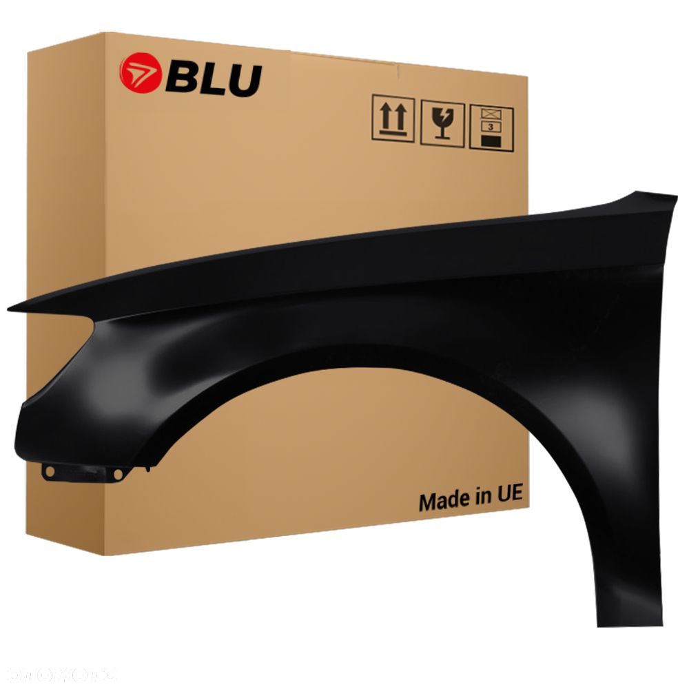 BLU Błotnik Audi A6 C7 LY9T Lewy Czarny 2011-2018 przód MythosSchwarz