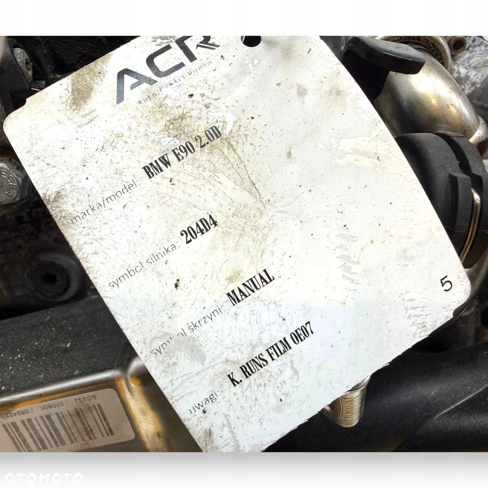 SILNIK M47D20 BMW E90 E91 E92 2.0 D DIESEL 204D4 diesel kompletny 149 012km - 13