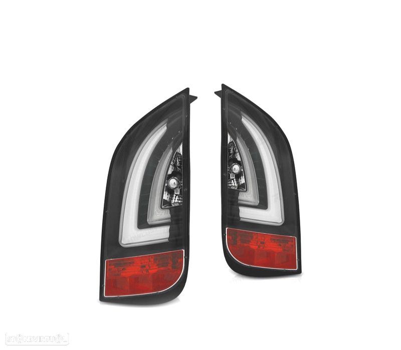 FAROLINS TRASEIROS PARA SEAT MII 11- LIGHT BAR FUNDO PRETO FUMADO - 1
