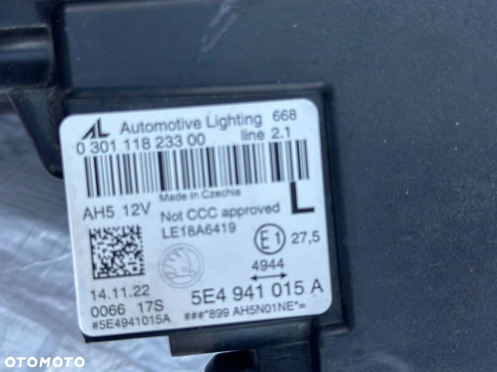 LAMPA LEWA PRZÓD SKODA OCTAVIA 4 IV 5E4941015A - 14