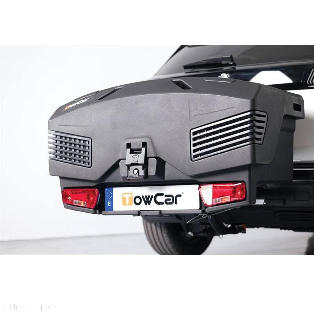 Cutie portbagaj pe carligul de remorcare TowBox Evo, Urban Negru - 5
