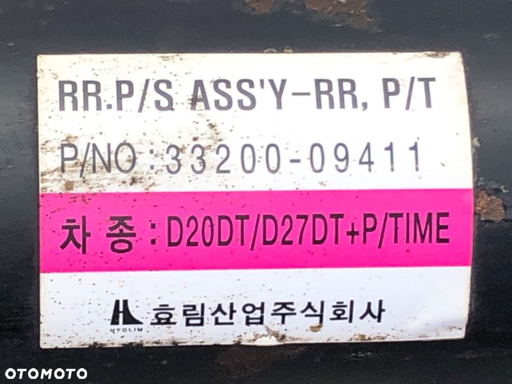 WAŁ NAPĘDOWY TYŁ  SSANGYONG KYRON 2005 - 2022 2.0 Xdi 4x4 104 kW [141 KM] olej napędowy 2005 - - 5