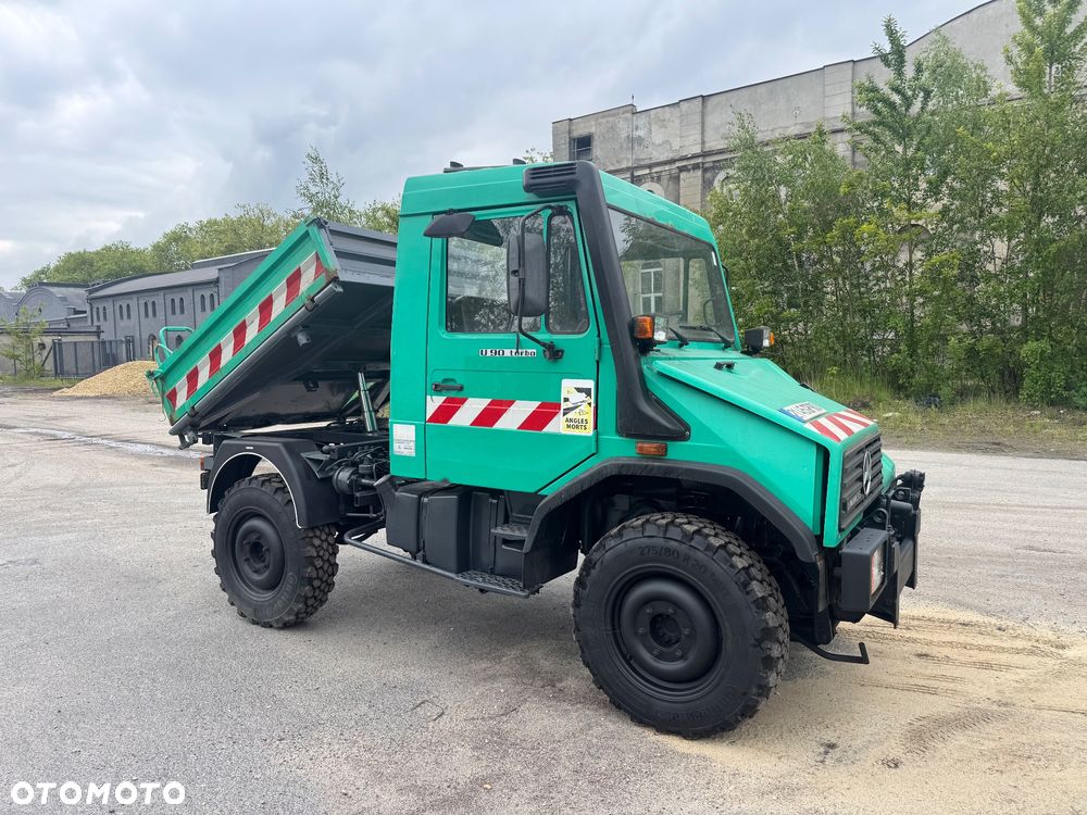 Mercedes-Benz Unimog U90 2000 r. Wywrotka 3 str 2 x WOM 4x4 Hydraulika Tylko 34 tys km Specjalny - 6