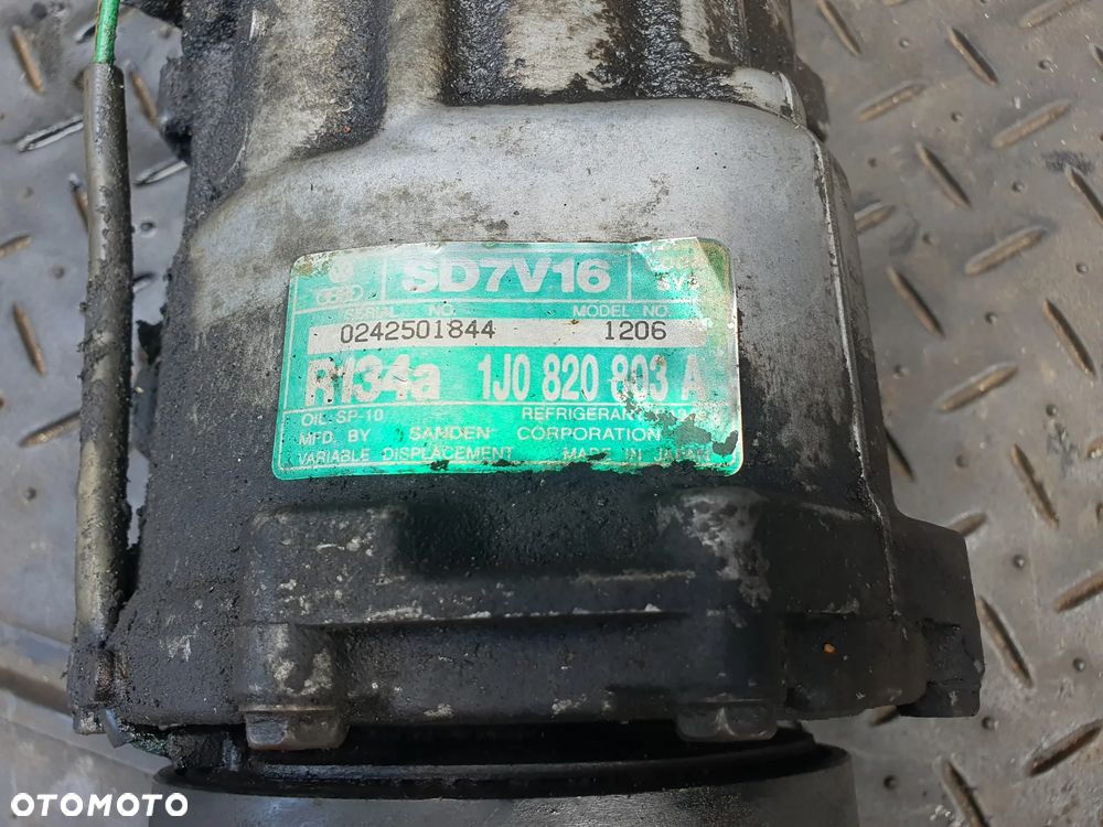VW AUDI SEAT SKODA 1.6 1.8 1.9TDI SPRĘŻARKA KOMPRESOR KLIMATYZACJI 1J0820803A SD7V16 R134A SANDEN ORYGINAŁ A3 8L GOLF IV BORA LEON I TOLEDO II OCTAVIA I I INNE WTYCZKA INSTALACJA POSIADAM 2SZT - 3