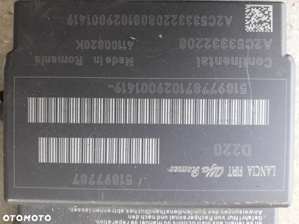sterownik poduszek airbag 51897787 Grande Punto Evo 1.2 - 3
