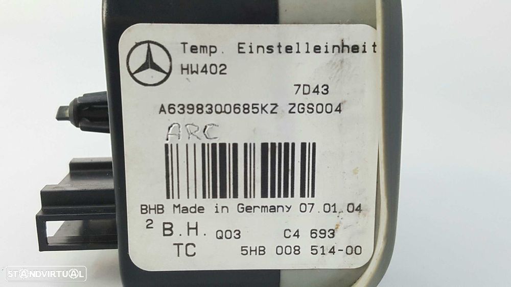 COMANDO SOFAGEM/AR CONDICIONADO MERCEDES VIANO (W639) 2.2 CDI AMBIENTE EDITION K... - 6