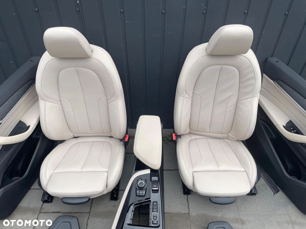 FOTELE TAPICERKA BMW X1 F48 SKÓRA ELEKTRYCZNE GRZANE OYSTER - 2