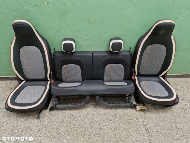 renault twingo iii 3 lift fotel lewy prawy przód kanapa komplet eu półskóra - 2