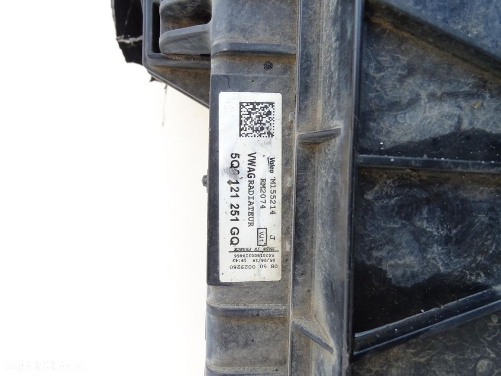 KOMPLET CHŁODNIC + WENTYLATOR 5Q0959455BE 1.5 TSI OCTAVIA III GOLF VII A3 - 12