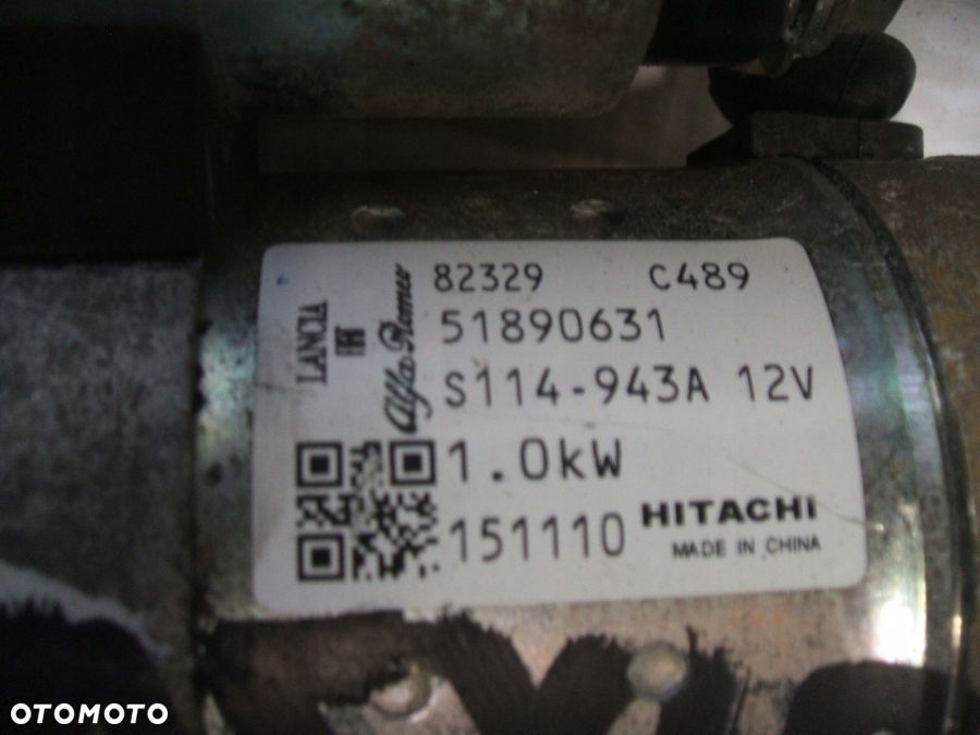 LANCIA YPSYLON FIAT ALFA ROMEO ROZRUSZNIK STARTER 51890631 - 2