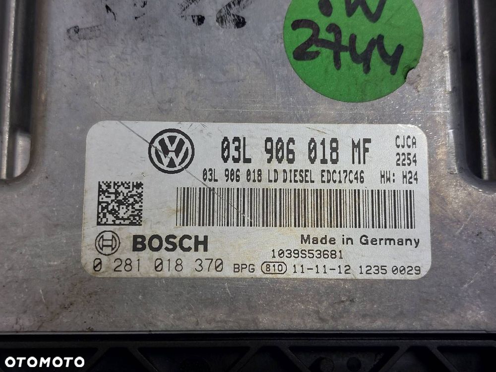 ZESTAW STARTOWY SEAT EXEO I 2.0 TDI 03L906018MF 3R0907279 3R0920830H - 2