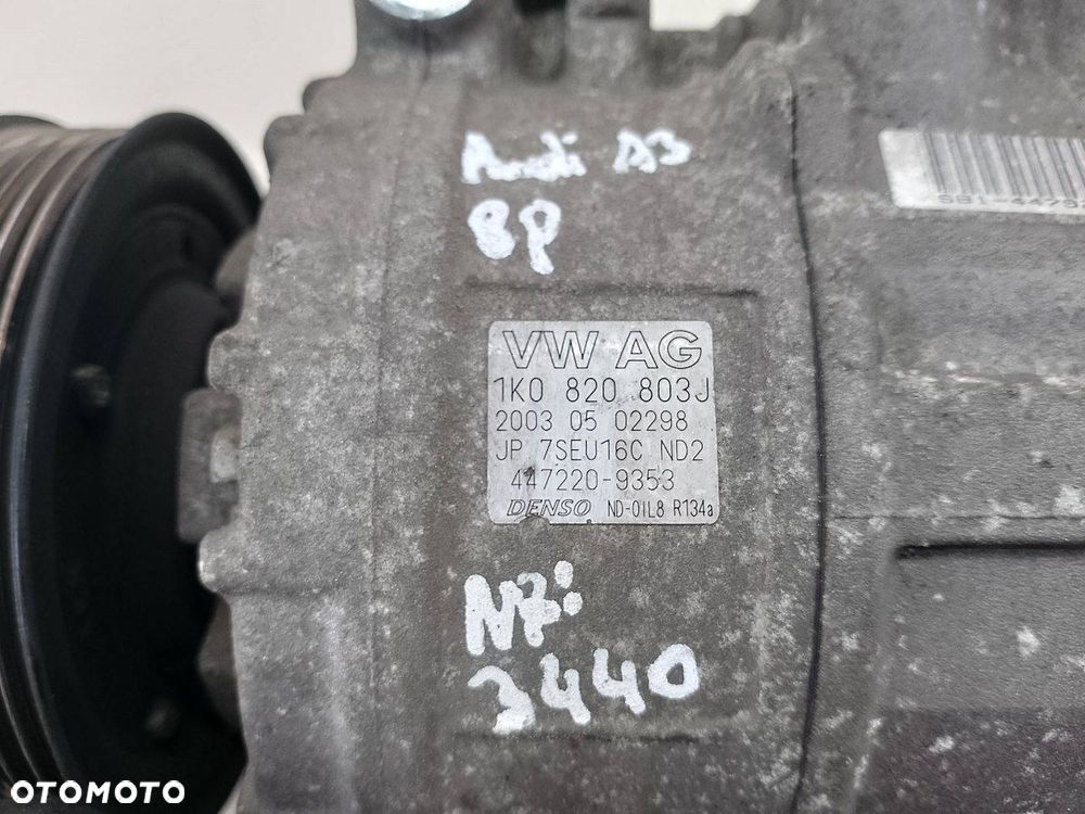 POMPA, SPRĘŻARKA KLIMATYZACJI AUDI A3 8P 1K0820803J 447220-9353 - 3