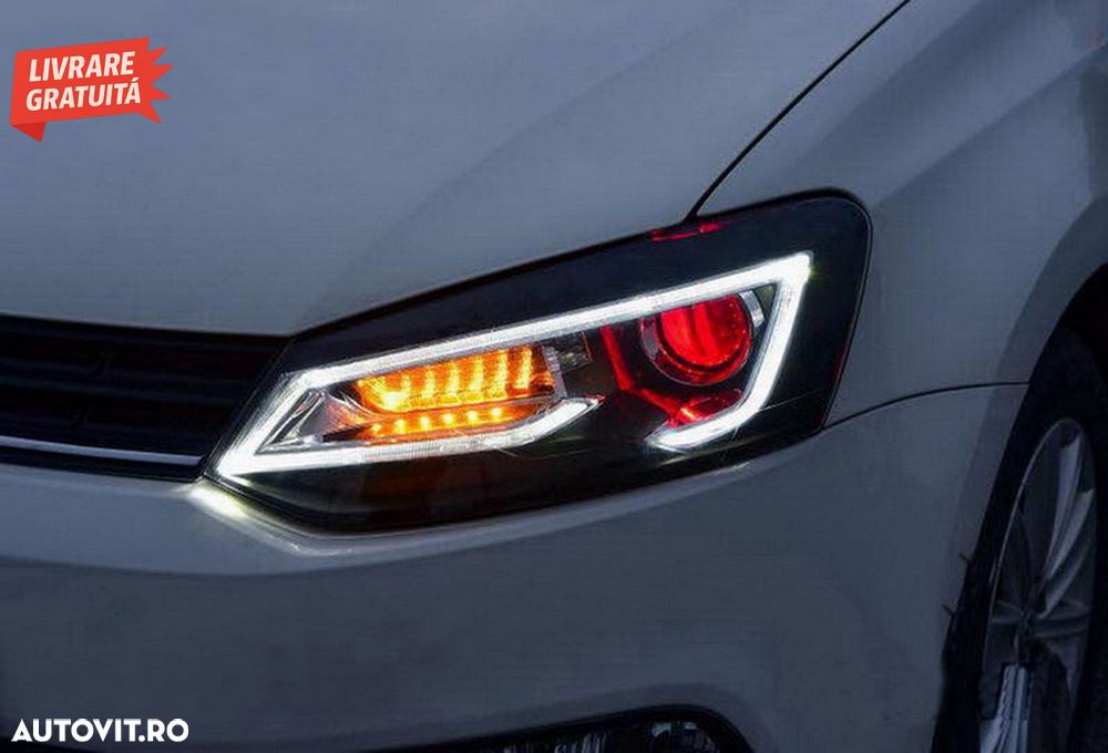 Faruri LED XENON HID VW Polo 6R / 6C / 61 (2011-2017) Devil Eye Look- livrare gratuita - 16