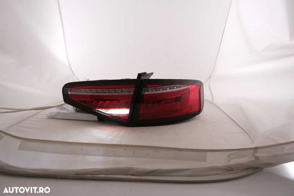 Stopuri Full LED compatibil cu Audi A4 B8 Sedan (2012-2015) Rosu Semnal Dinamic - 4