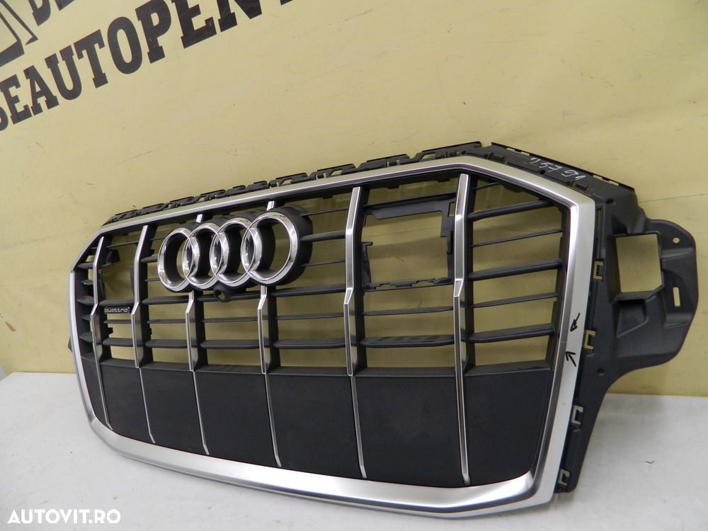 Grila radiator Audi Q7 4M S-Line facelift,  2019, 2020, 2021, 2022, 2023, cod origine 4M0853651AJ. - 4