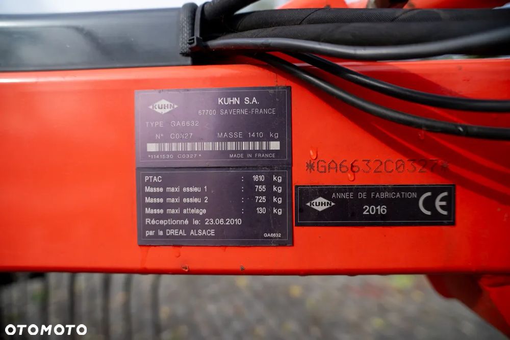 Kuhn ZGRABIARKA GA 6632 ZGRABIARKA KUHN Zapraszam Posiadam wiele maszyn Ciagnik Prasa Kosiarka - 21