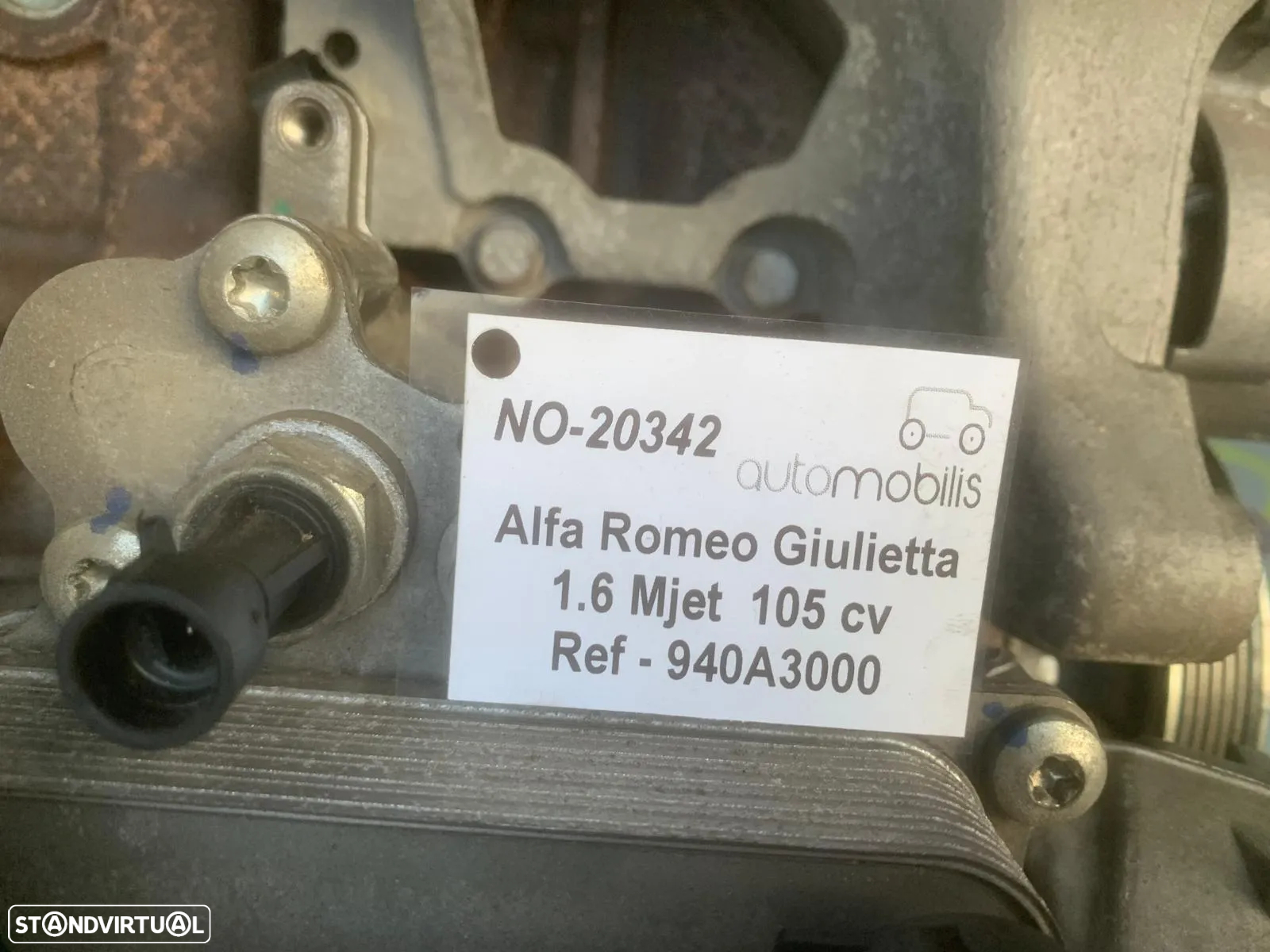 Motor ALFA ROMEO GIULIETTA (940_) 1.6 JTDM de 2011 Ref. 940A3000  NO-20342 - 8