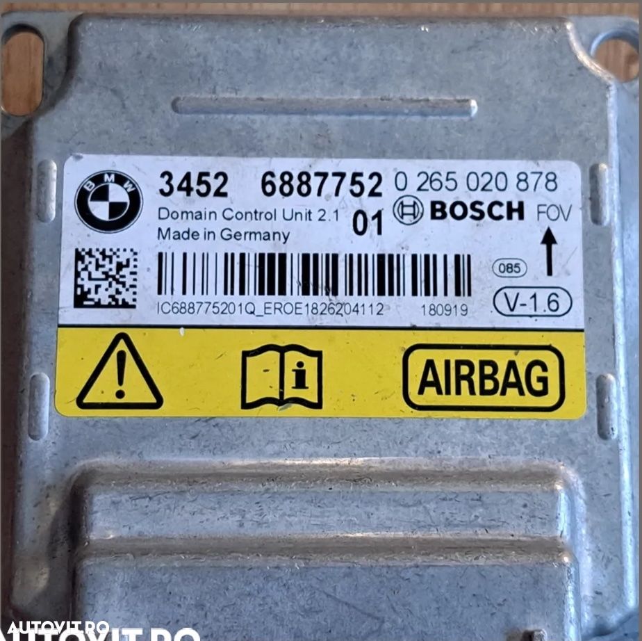 Calculator modul ECU airbag ICM Original BMW F20+LCI F21+LCI F22+LCI F87 M2+LCI F30+LCI F80 M3+LCI F31+LCI F34+LCI F32+LCI F82 M4+LCI F33 LCI F36+LCI F25 F26 - 3