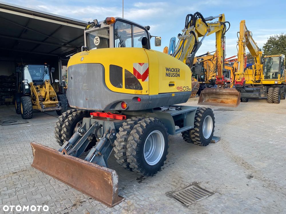 Wacker Neuson 9503 -2, PODPORY + PŁUG, 4000 MTH, 2 ŁYŻKI, DŁUŻSZY ZASIĘG, Z NIEMIEC, - 6