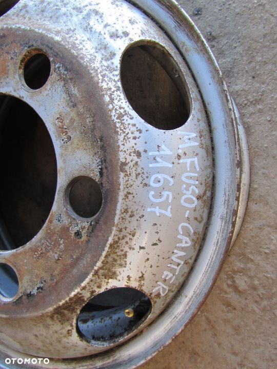 mitsubishi canter fuco felga stalowe 16" prostowana - 2