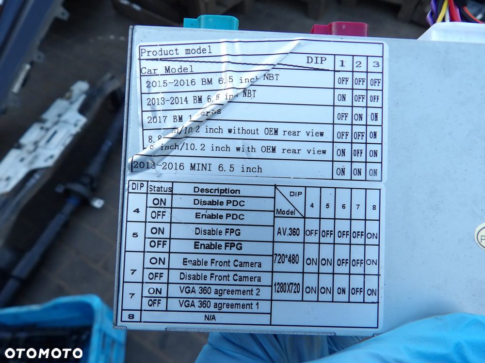 BMW - F32 - MODUŁ , DEKODER , DOKŁADKA KAMERY COFANIA - 6,5-8,8" - HCJ  BM8808A - 3