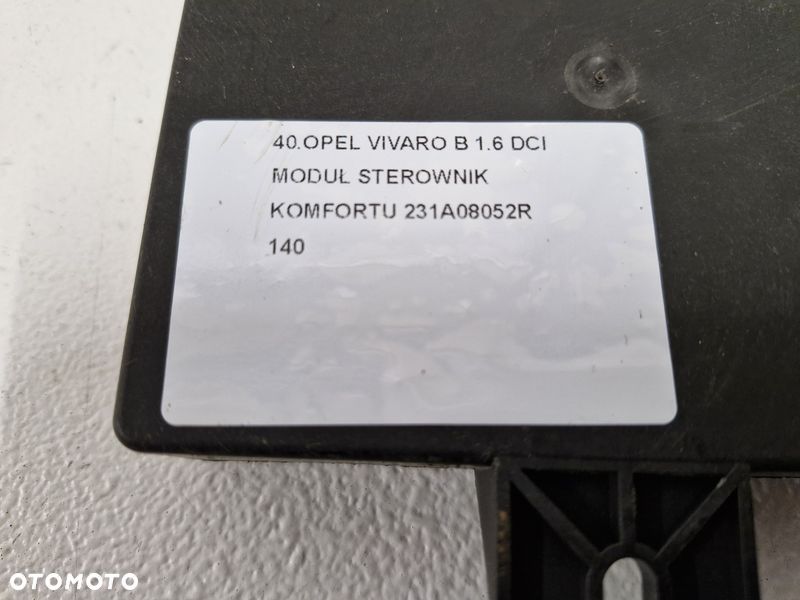 OPEL VIVARO B 1.6 DCI MODUŁ STEROWNIK KOMFORTU 231A08052R - 4