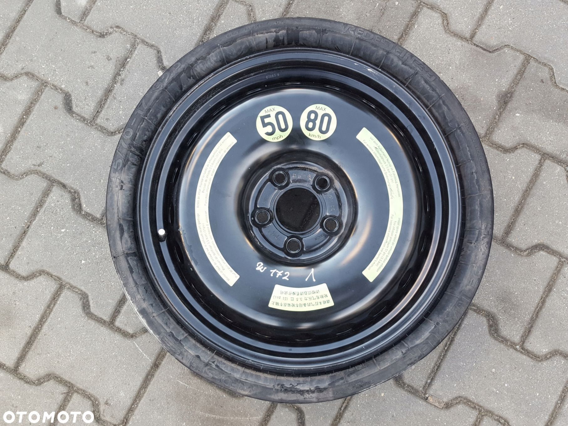 MERCEDES SLK R172 W172 11-19r KOŁO ZAPASOWE 17 5X112 - 1