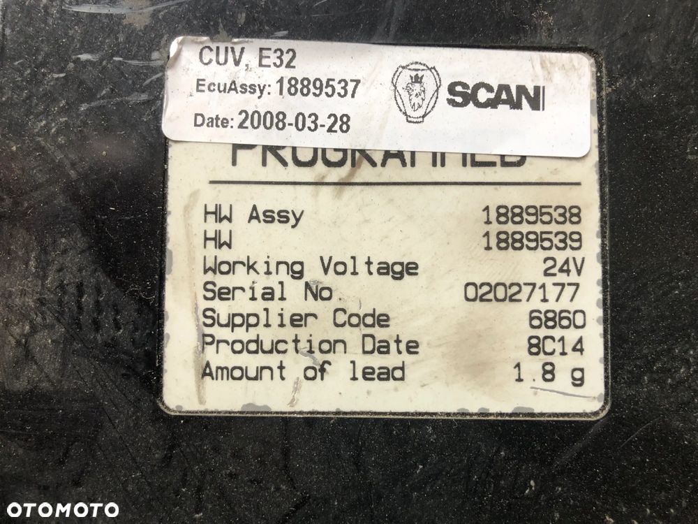 STEROWNIK CUV KOMPUTER SWIATEL SCANIA R  1729485 1540437 1889537 - 4