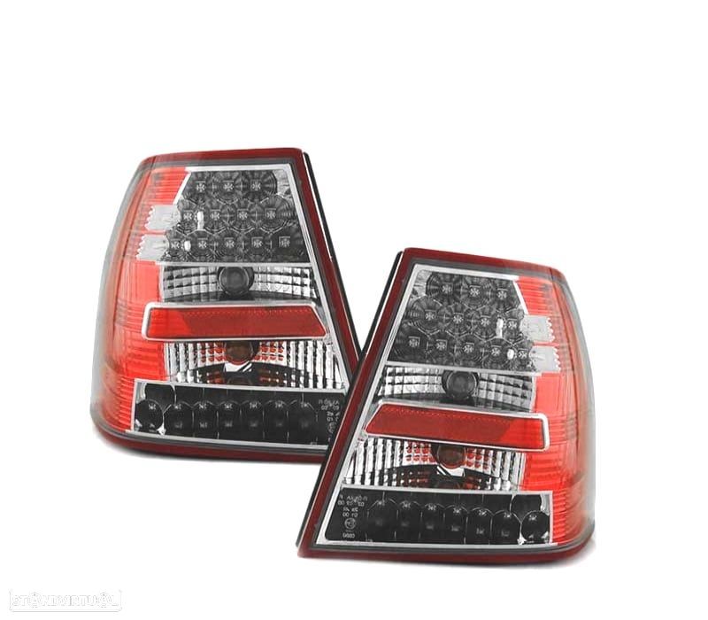 FAROLINS TRASEIROS LED PARA VOLKSWAGEN VW BORA 98-05 VERMELHO BRANCO - 2