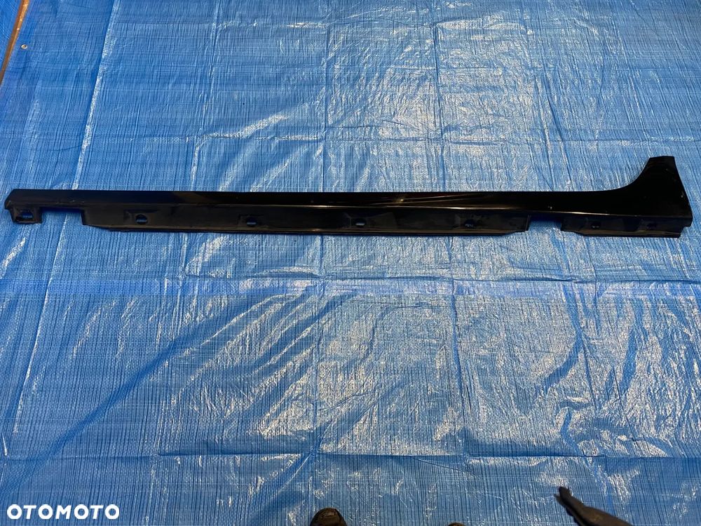 LISTWA PRÓG NAKŁADKA PROGOWA PROGU LEWA AUDI A6C7 CZARNA LY9B 4G0853855G ORYGINAŁ - 1