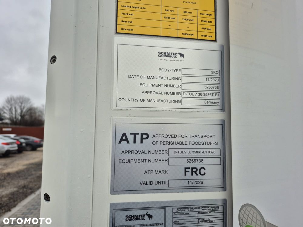 Schmitz Cargobull / CHŁODNIA / TK SLX 300 / PALECIARA / OS PODNOSZONA - 16