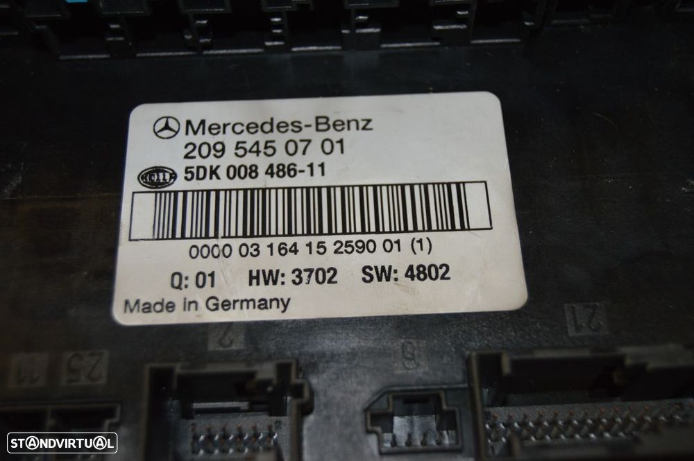 TAMPA CAIXA FUSIVEIS TAMPA PAINEL COMANDO CONTROLO SAM MERCEDES BENZ CLASS C W203 A2095450701 2095450701 COUPE CL203 CLC CLASS E W211 E220 CLK C209 W209 - 5