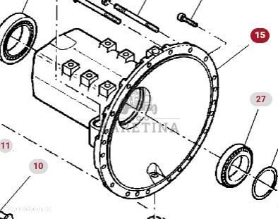 Massey Ferguson 8470 8480 Obudowa Tylnej Osi CZĘŚCI 926160150200 - 1