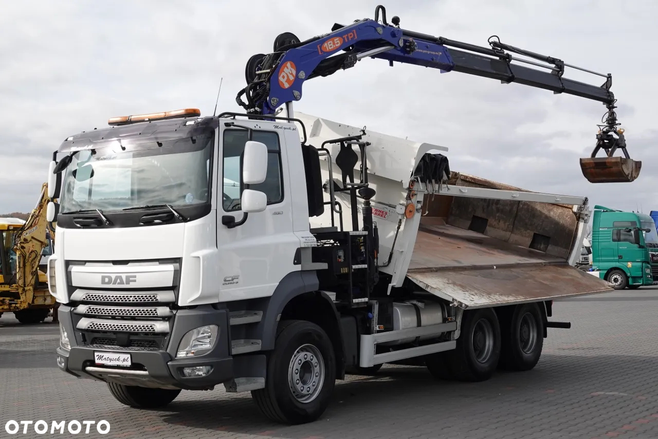 DAF CF 460 / 6x4 / WYWROTKA / HYDROBURTA / + HDS PM 18.5TP wysów: 11 M / STEROWANIE RADIOWE / ROTATOR / ŁYCHA / EURO 6 / 2018 ROK - 6
