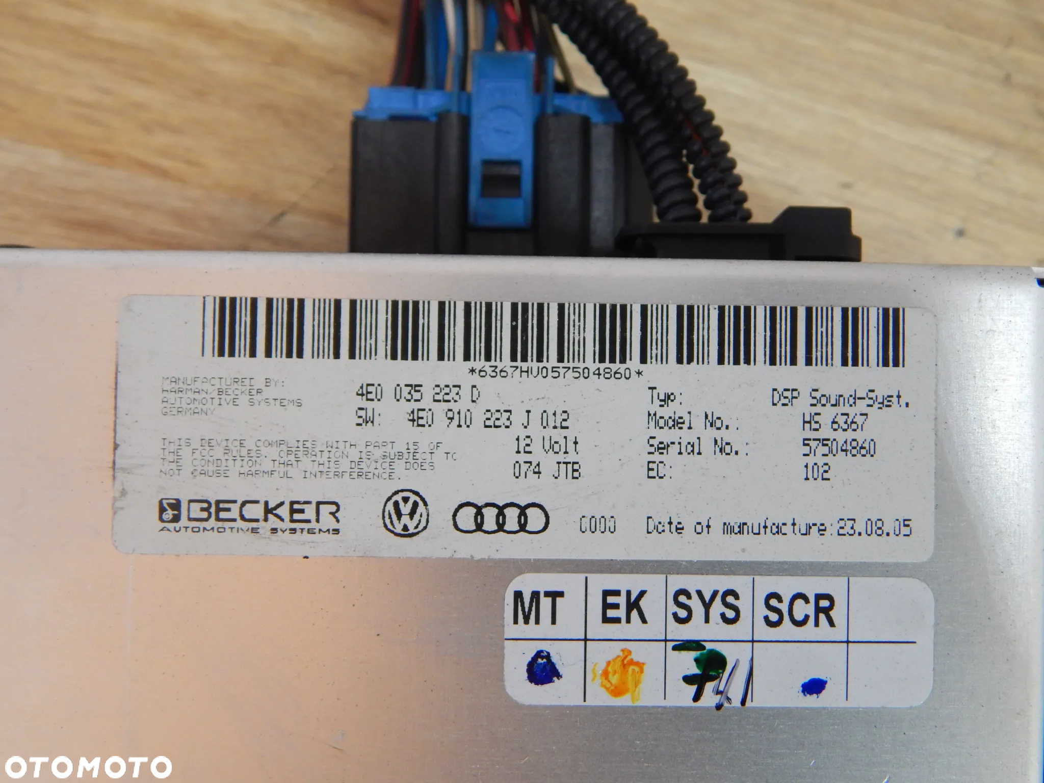 Radio czytnik wzmacniacz moduł ekran wyświetlacz antena Audi A8 D3 s8 a6 02-10 Łuków części - 4