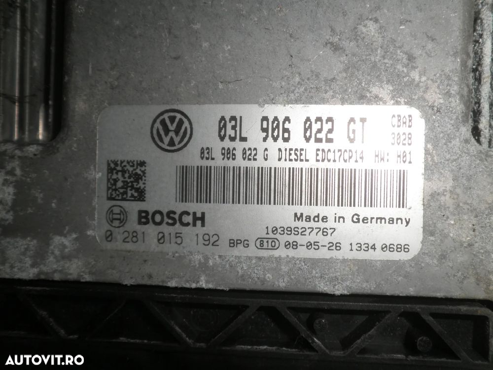 ECU / calculator motor VW Tiguan 2.0 TDI 03L906022GT 0281015192 - 3