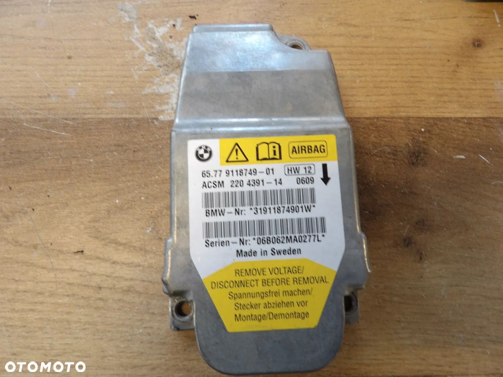 BMW - E60,E61 - MODUŁ PODUSZEK POWIETRZNYCH - AIRBAG - 9118749 - 1