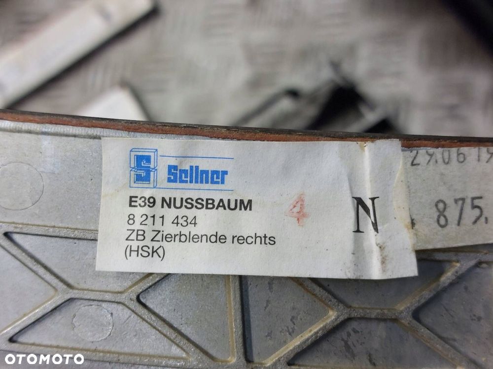 DEKORY LISTWY OZDOBNE KOMPLET BMW E39 SEDAN DREWNO 8361269 8209847 - 8