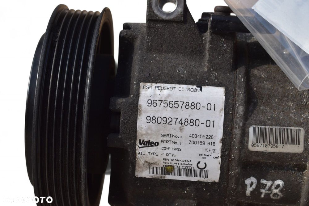 Sprężarka Klimatyzacji PEUGEOT 206 308 CITROEN C4 DS3 1.6 E-HDI 9675657880 - 3