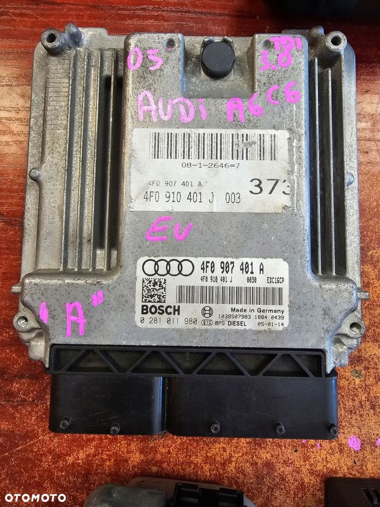 ZESTAW IMMO STARTOWY LICZNIK KOMPUTER KLUCZYK AUDI A6 C6 3.0TDI 4F0910401J - 4