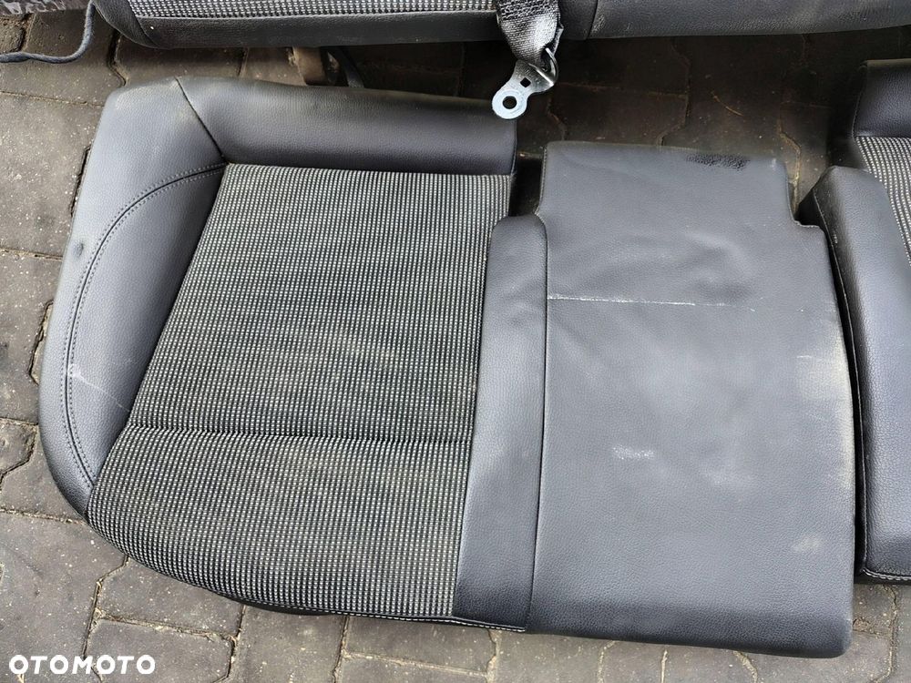 FOTEL FOTELE BOCZKI KANAPA KOMPLET CZARNE PÓŁSKÓRA OPEL ASTRA 4 IV J KOMBI - 4