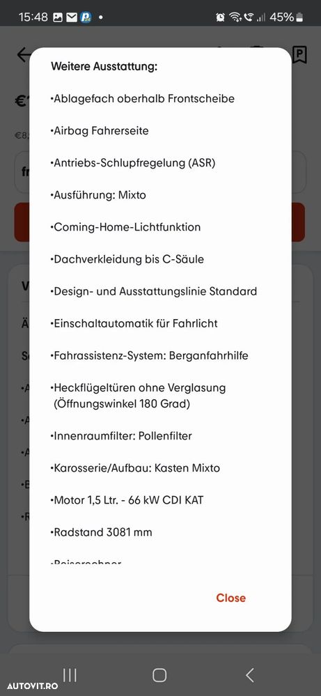 Mercedes-Benz Citan 109 CDI Mixto BlueEFFICIENCY extralang - 16